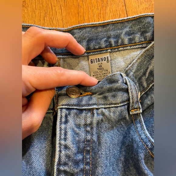 Vintage GITANO 100% Cotton Denim Jeans High Waisted 26”x 30-1/2” long - Picture 6 of 14